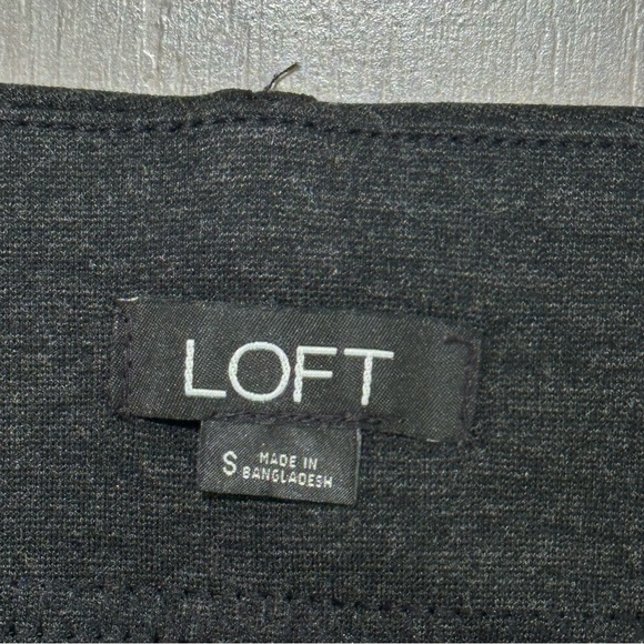 ANN TAYLOR LOFT Charcoal Heather Gray Seamed Ponte Leggings S - Picture 4 of 6